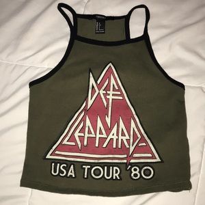Def Leppard crop top